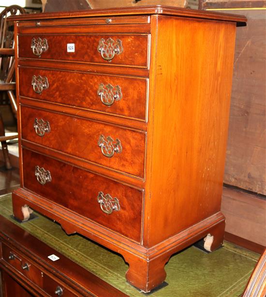 Small walnut chest of drawers